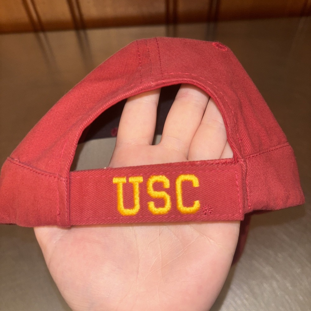 NEW USC Trojans Y2K‎ Nike Team Dad Hat Strapback Cap Red Gold Football Swoosh - Picture 6 of 6